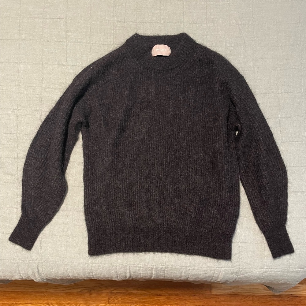Black Everlane Alpaca Wool Sweater